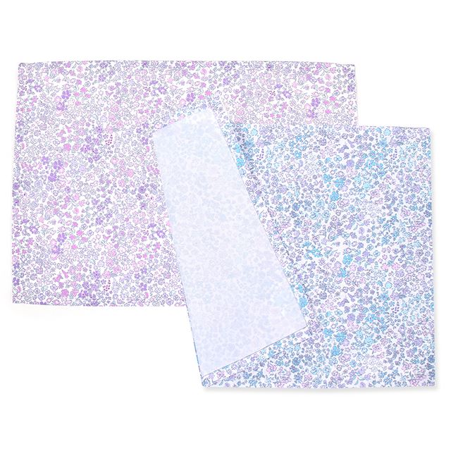 【6%OFF:新学期 春のスタートキャンペーン】 ランチョンマット(25cm×35cm) 撥水ノーアイロン 柄違い2枚セット くすみフローラルセット