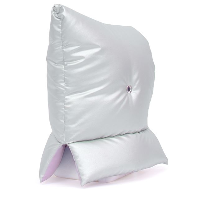 日本防炎協会合格認定素材使用 防災頭巾(椅子固定ゴム付き) 防炎シルバータイプ(ラベンダー)