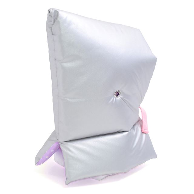 Japan Fire Retardant Association Pass Certified Materials Disaster Prevention Hood (with Chair Fixing Rubber) Flame Retardant Silver Type (Polka Dot/Light Pink)