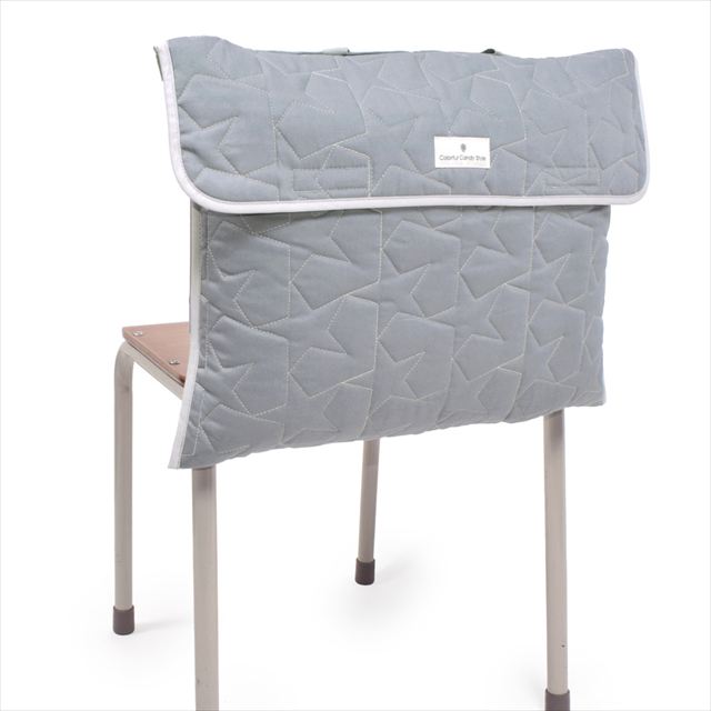 防災頭巾カバー キルティング(背板幅36cmタイプ) くすみ無地 くすみグレイッシュブルー