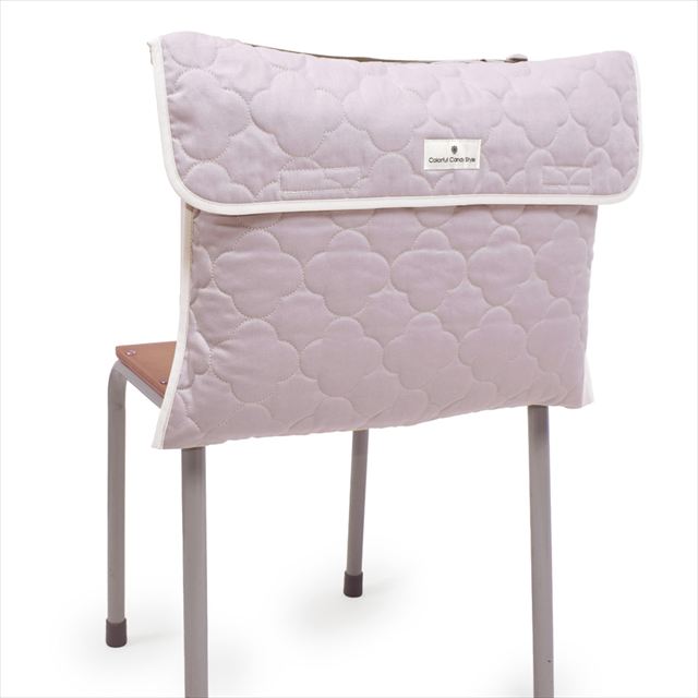 防災頭巾カバー キルティング(背板幅36cmタイプ) くすみ無地 くすみラベンダー