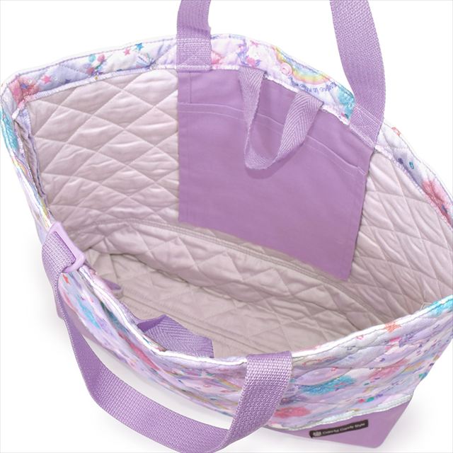 【12%OFF:入園入学準備!最終セール】 マチ付きキルティングレッスンバッグ 反射材付き ユニコーンファンタジー