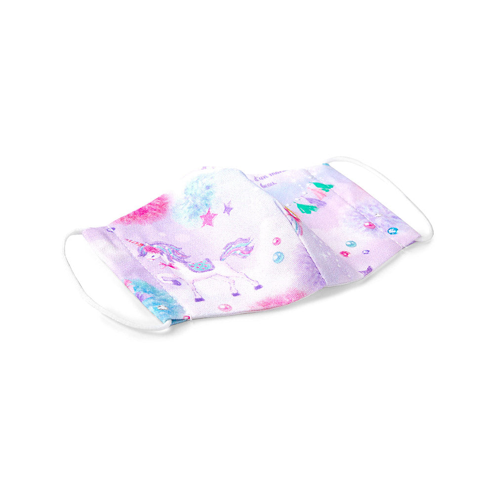 ゆうパケット対応 子ども マスク 2枚セット(銀イオン抗菌ガーゼ使用) ユニコーンファンタジー