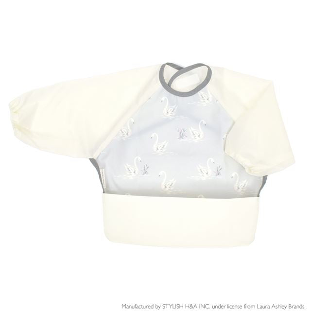 ゆうパケット対応 LAURA ASHLEY お食事エプロン 撥水ノーアイロン 長袖タイプ Swans