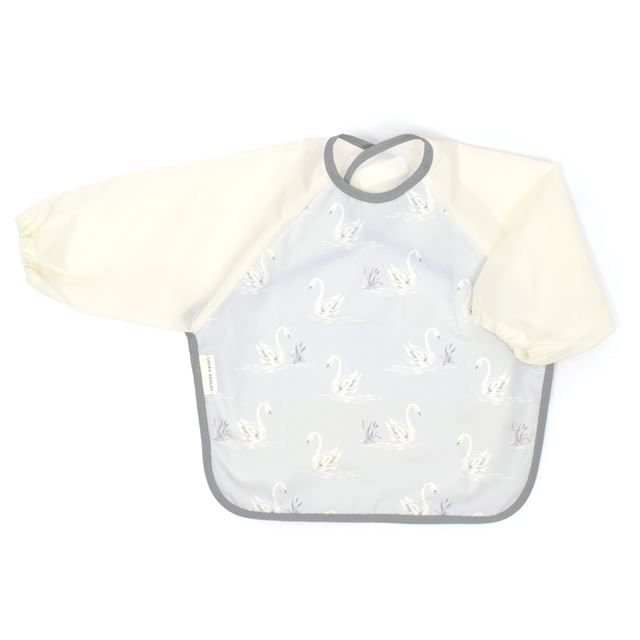 ゆうパケット対応 LAURA ASHLEY お食事エプロン 撥水ノーアイロン 長袖タイプ Swans