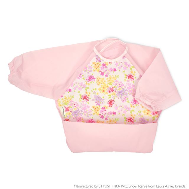 ゆうパケット対応 LAURA ASHLEY お食事エプロン 撥水ノーアイロン 長袖タイプ Amelie