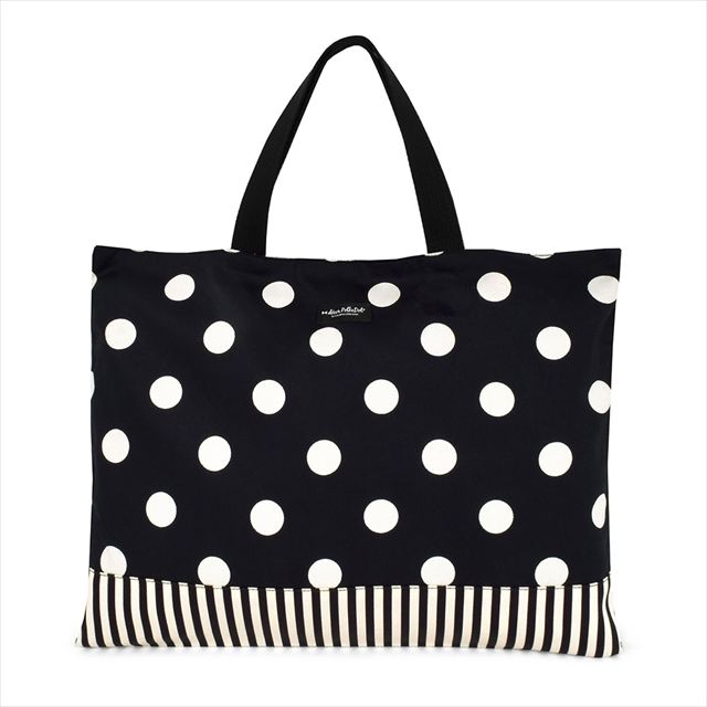 decor PolkaDot レッスンバッグ リバーシブル polka dot large(twill・black)xnarrow stripe(twill・black)