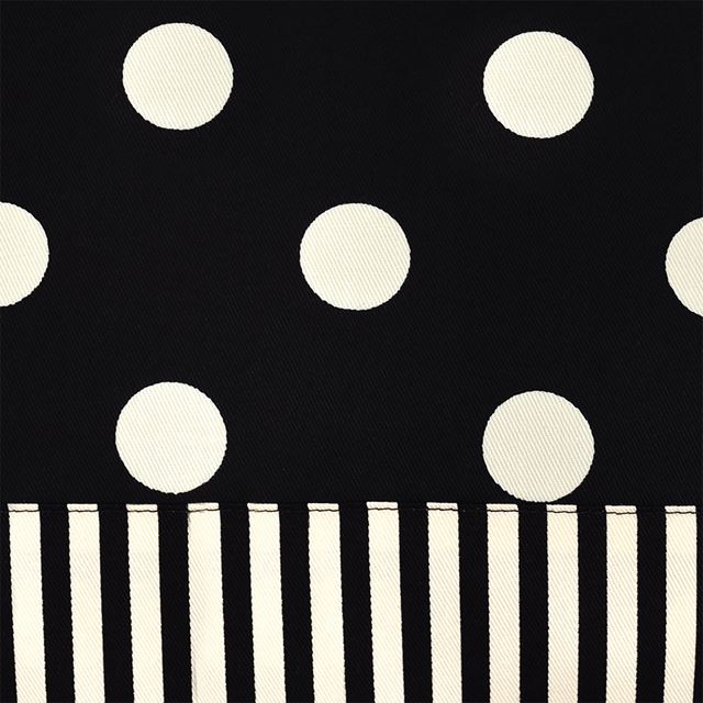 [SALE: 30% OFF] decor PolkaDot lesson bag reversible polka dot large(twill・black)xnarrow stripe(twill・black) 