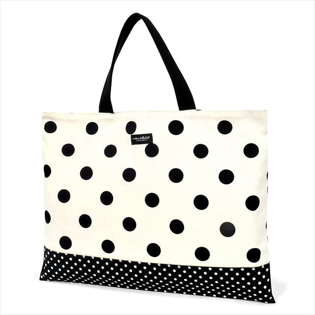 decor PolkaDot レッスンバッグ リバーシブル polka dot large(twill・white)xpolka dot small(twill・black)