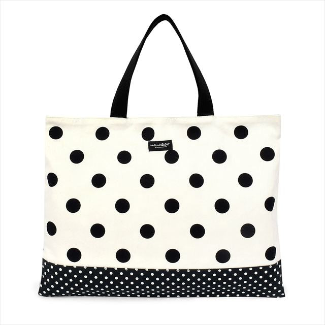 decor PolkaDot レッスンバッグ リバーシブル polka dot large(twill・white)xpolka dot small(twill・black)