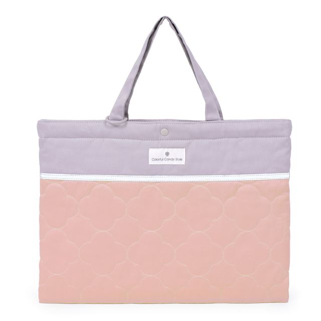 カラフルキャンディスタイルのレッスンバッグ。子供用のキルティング素材。男の子と女の子兼用で通園、通学で手提げバッグとして大活躍。