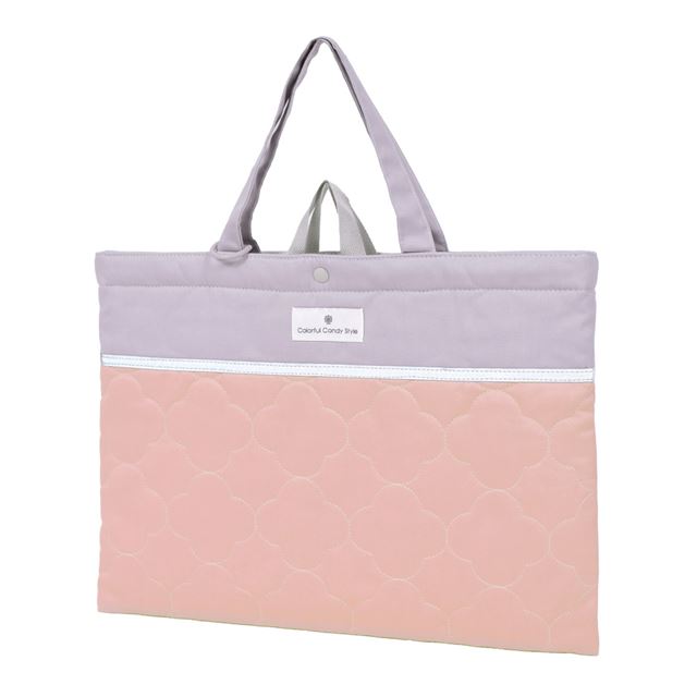 カラフルキャンディスタイルのレッスンバッグ。子供用のキルティング素材。男の子と女の子兼用で通園、通学で手提げバッグとして大活躍。