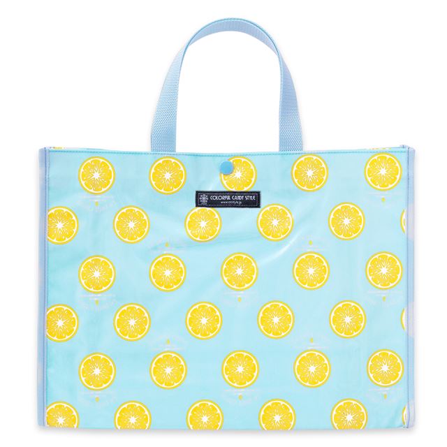 Pool Bag Laminated Bag (Square Type) Citron Lemonade