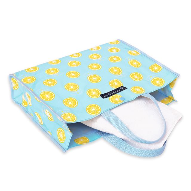 Pool Bag Laminated Bag (Square Type) Citron Lemonade