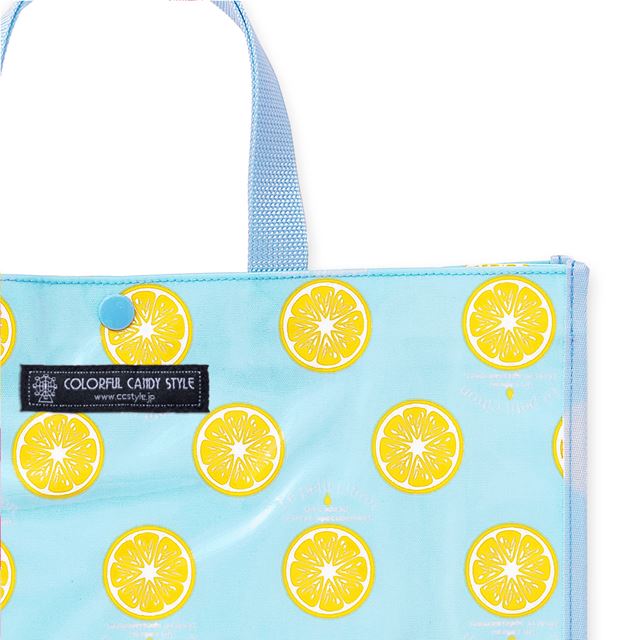 Pool Bag Laminated Bag (Square Type) Citron Lemonade