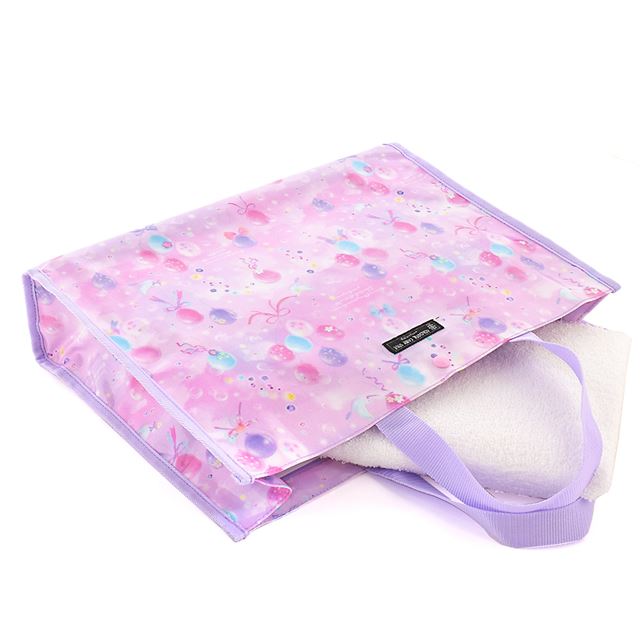 送料無料 プールバッグ ラミネートバッグ (スクエアタイプ) パステルバルーン