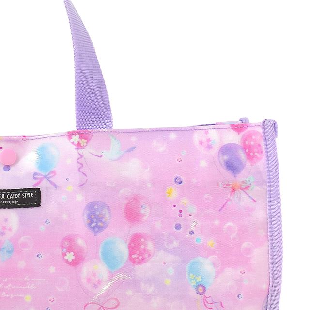 送料無料 プールバッグ ラミネートバッグ (スクエアタイプ) パステルバルーン