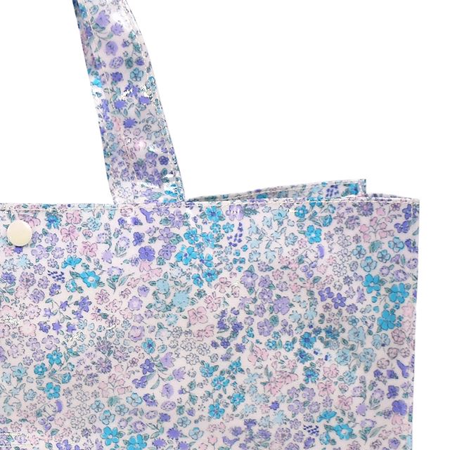 送料無料 プールバッグ ラミネートバッグ (スクエアタイプ) フローラルオアシス