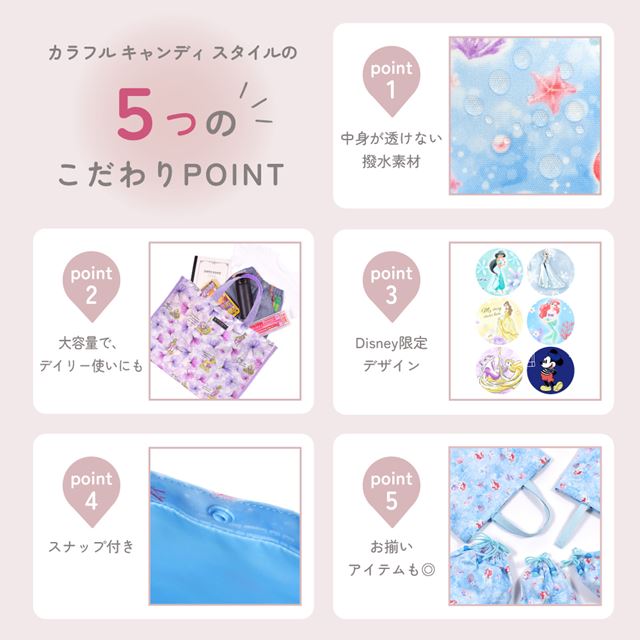 ディズニー / プールバッグ ラミネートバッグ(スクエアタイプ) / Jasmine / Aladdin / ジャスミン /