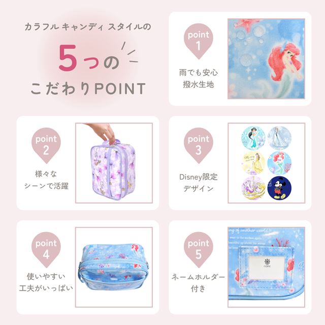 カラフルキャンディスタイルの通園バッグ。入園準備に最適な、子供用ショルダーバッグ。男の子と女の子兼用で大活躍。