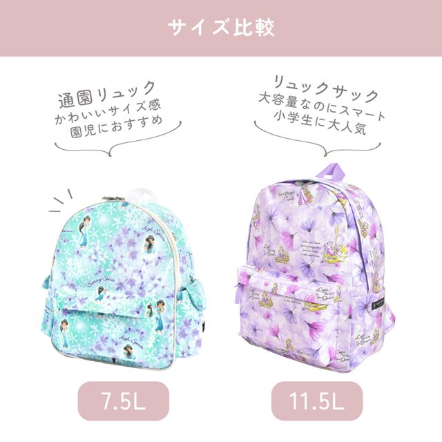 カラフルキャンディスタイルの通園リュック。子供用の大容量タイプ。旅行、遠足で大活躍。