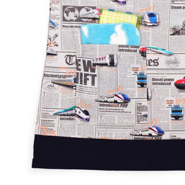 スモック 新幹線と鉄道ワールド・グレー