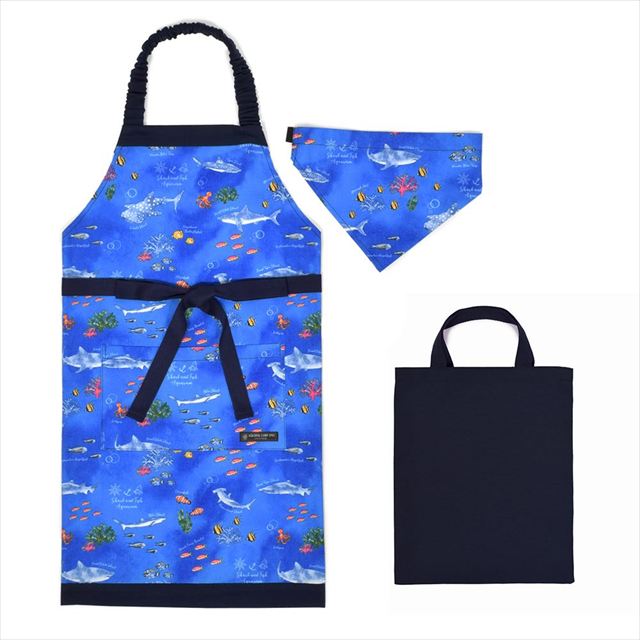 新登場 子どもエプロン (100-120cm・130-160cm) 手提げバッグ・三角巾付き【男の子人気ランキングTOP15】