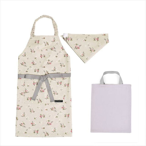 カラフルキャンディスタイルの三角巾付きキッズエプロン。子供用で、着脱簡単。男の子と女の子兼用で、家庭科の授業やお手伝いで大活躍。