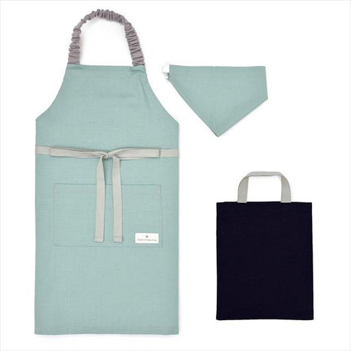 カラフルキャンディスタイルの三角巾付きキッズエプロン。子供用で、着脱簡単。男の子と女の子兼用で、家庭科の授業やお手伝いで大活躍。