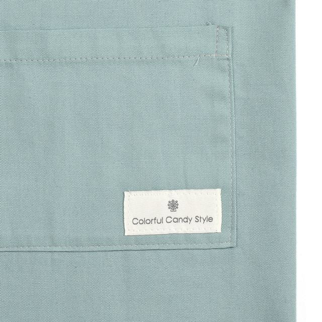 子どもエプロン (130～160cm) くすみ無地 くすみターコイズ