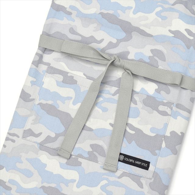 カラフルキャンディスタイルの三角巾付きキッズエプロン。子供用で、着脱簡単。男の子と女の子兼用で、家庭科の授業やお手伝いで大活躍。