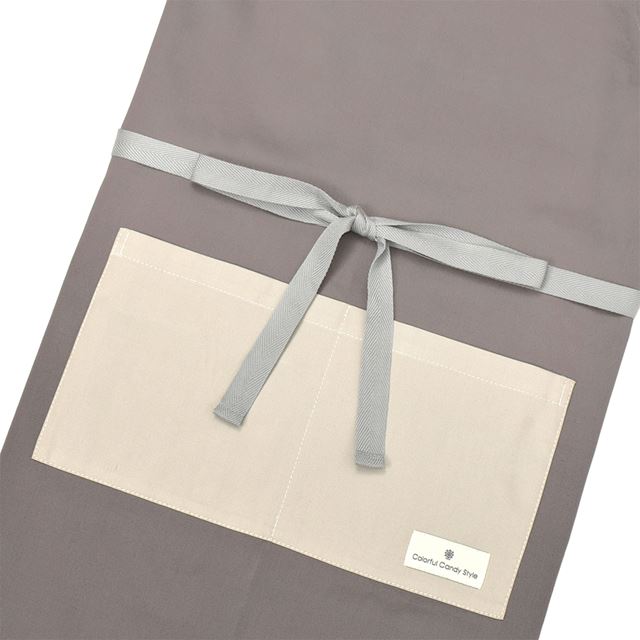 カラフルキャンディスタイルのフリーサイズエプロン。中学・高校・大学の各種学校イベントから、日常のクッキング、お掃除やDIYまで幅広い用途で活躍します。