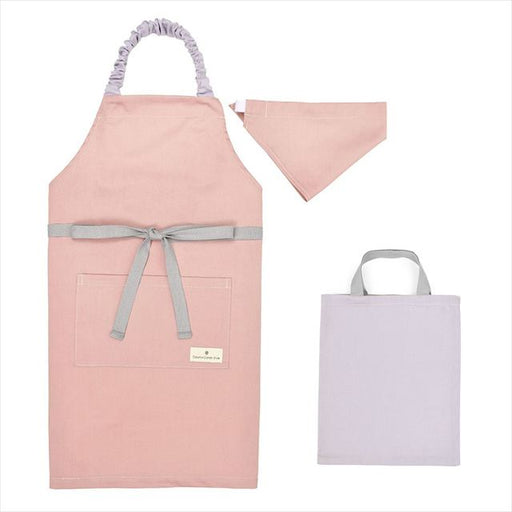 カラフルキャンディスタイルの三角巾付きキッズエプロン。子供用で、着脱簡単。男の子と女の子兼用で、家庭科の授業やお手伝いで大活躍。