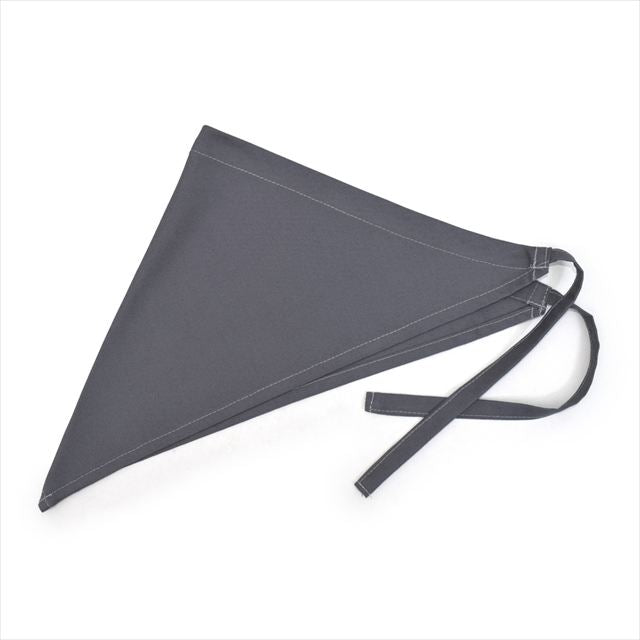 新登場 エプロン(150～170cm) 手提げバッグ・三角巾付き くすみ無地 くすみアッシュブルー