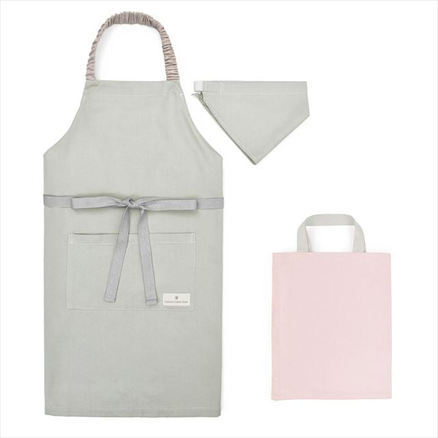 カラフルキャンディスタイルの三角巾付きキッズエプロン。子供用で、着脱簡単。男の子と女の子兼用で、家庭科の授業やお手伝いで大活躍。