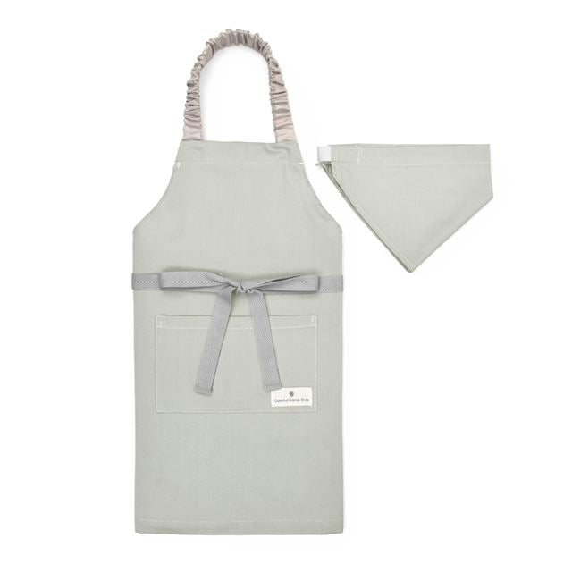 カラフルキャンディスタイルの三角巾付きキッズエプロン。子供用で、着脱簡単。男の子と女の子兼用で、家庭科の授業やお手伝いで大活躍。