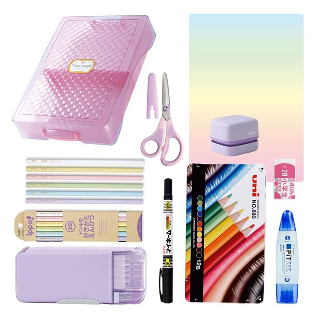 送料無料 入学・進級子ども文房具 充実10点セット 女の子 — COLORFUL