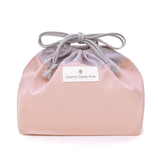 カラフルキャンディスタイルのお弁当袋。子供用で、お弁当箱やお箸が入るかわいいマチ付き巾着袋。男の子と女の子兼用で大活躍。