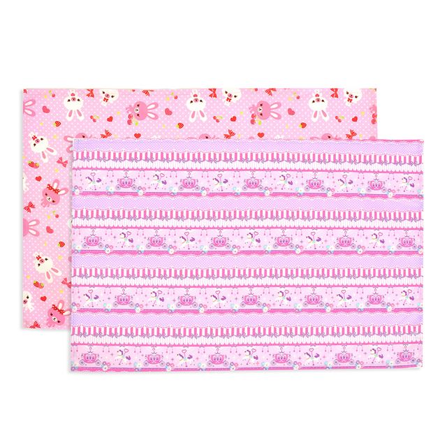 [SALE: 30% OFF] Placemat (40cm x 60cm) Set of 2 different patterns Princess and merry-go-round set Pink 