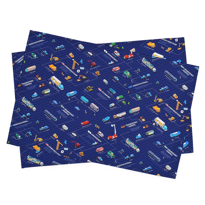 Set of 2 placemats (40cm x 60cm) | Boy's Popular Lineup 