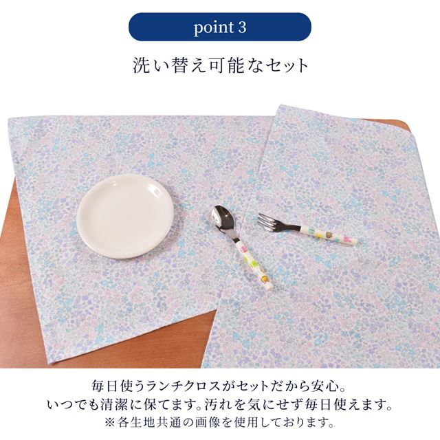 ランチクロス・給食ナフキン(45cm×45cm)  撥水ノーアイロン 柄違い2枚セット エクスプレスとくるま大図鑑セット