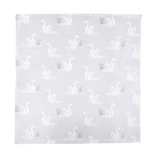 LAURA ASHLEY ランチクロス・給食ナフキン(45cm×45cm) 2枚セット Swans