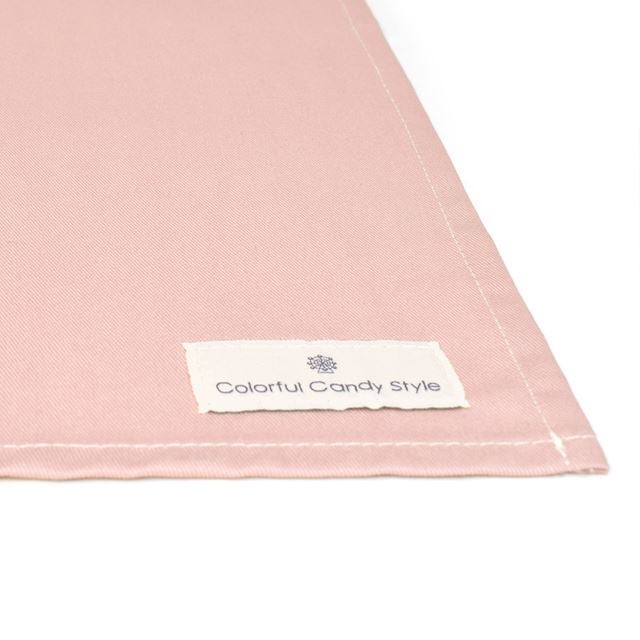 カラフルキャンディスタイルのランチクロス。給食トレーや食器の下に敷ける大きめサイズ。ランチボックスやコップ、スプーンも並べられます。