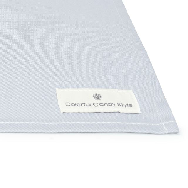 カラフルキャンディスタイルのランチクロス。給食トレーや食器の下に敷ける大きめサイズ。ランチボックスやコップ、スプーンも並べられます。