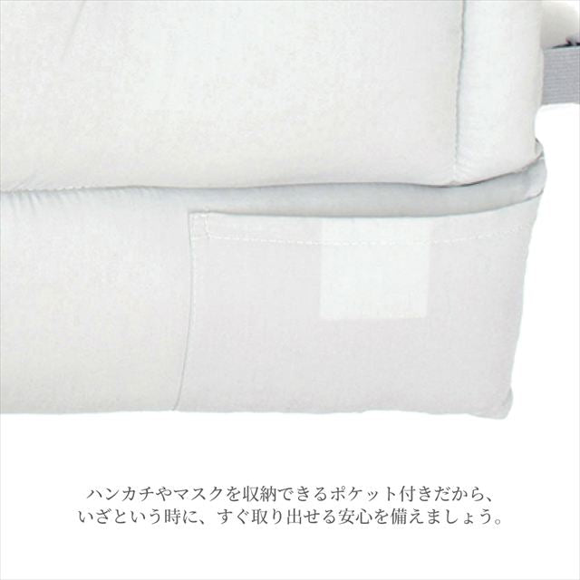 カラフルキャンディスタイルの防災頭巾。椅子固定ゴム付きで、座布団にもなる便利な防災ずきん。男の子と女の子兼用で大活躍。