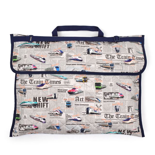 防災頭巾カバー キルティング(背板幅36cmタイプ) 新幹線と鉄道ワールド