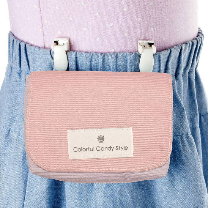 カラフルキャンディスタイルの移動ポケット・付けポケット。ポケットがない服に簡単に取り付けられるクリップ仕様で取り付け簡単。