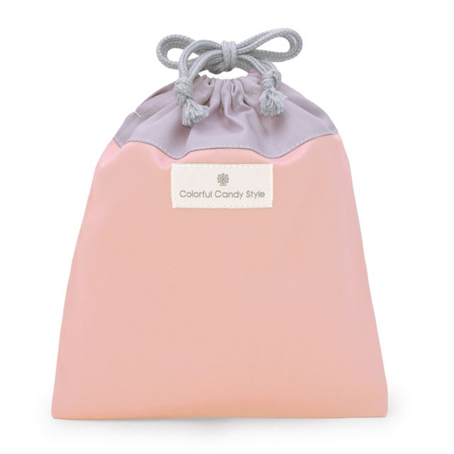 カラフルキャンディスタイルの給食袋。子供用で、ランチョンマットやお箸が入るおしゃれな巾着袋。男の子と女の子兼用で大活躍。