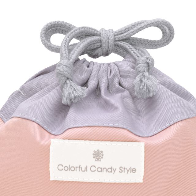 カラフルキャンディスタイルの給食袋。子供用で、ランチョンマットやお箸が入るおしゃれな巾着袋。男の子と女の子兼用で大活躍。