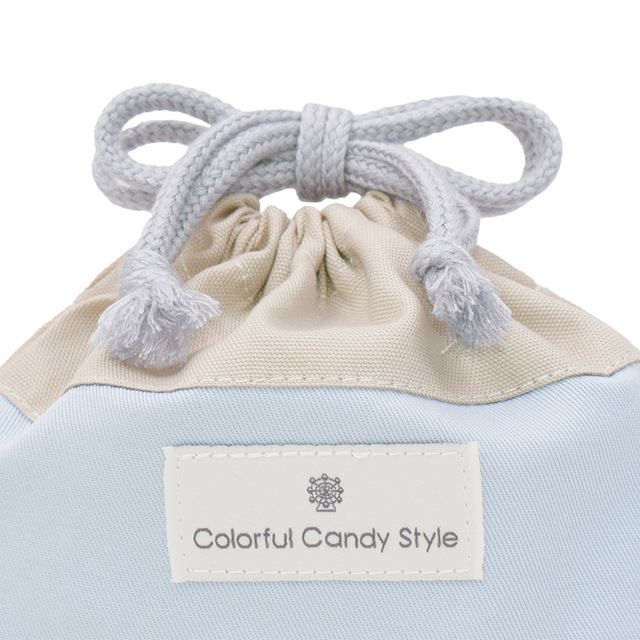 カラフルキャンディスタイルの給食袋。子供用で、ランチョンマットやお箸が入るおしゃれな巾着袋。男の子と女の子兼用で大活躍。